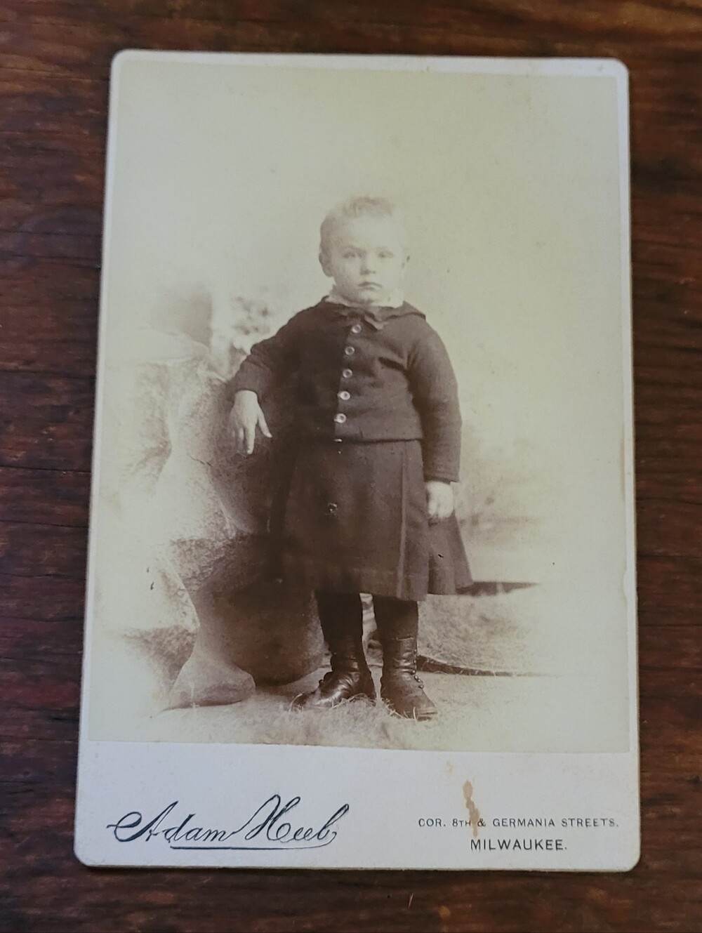Antique Cabinet Photo of a Child